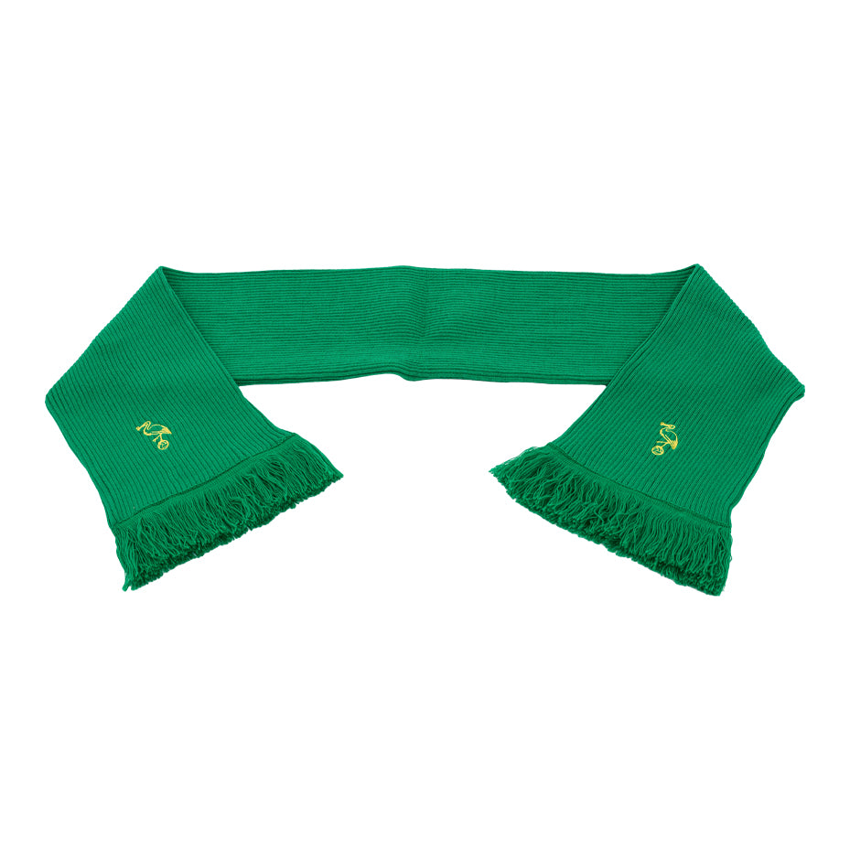 Groene sjaal met geborduurde ooievaar ADO Den Haag