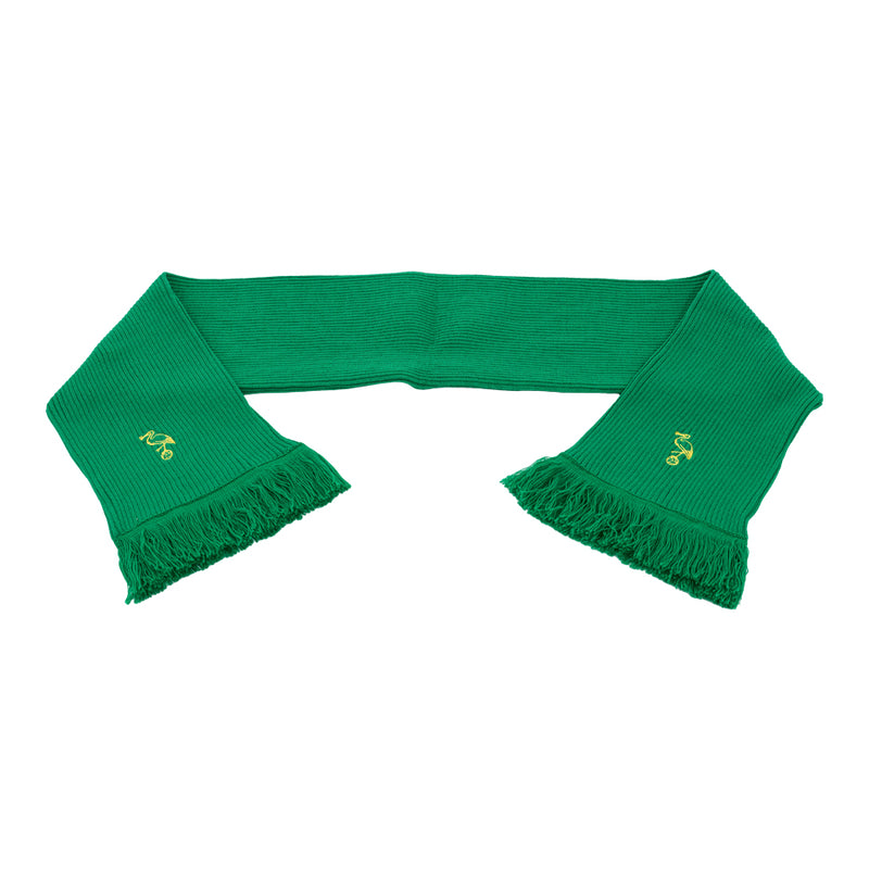 Groene sjaal met geborduurde ooievaar ADO Den Haag