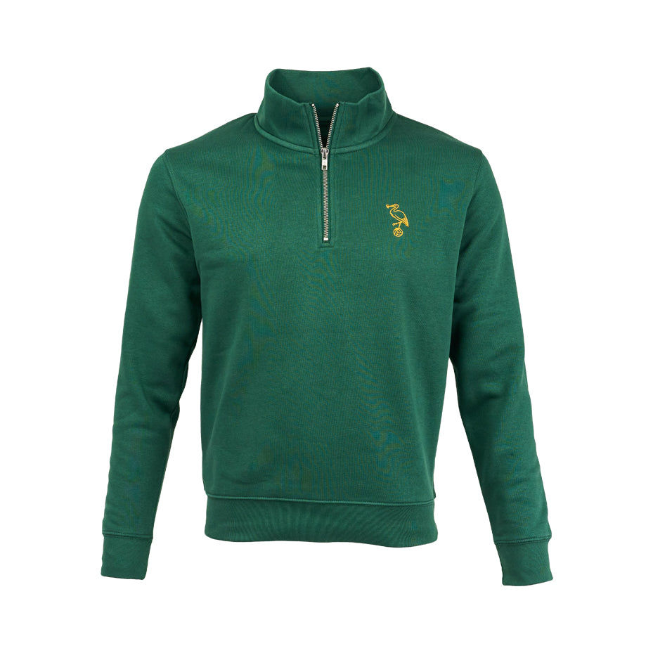 ADO Quarter Zip met Ooievaar (Groen)