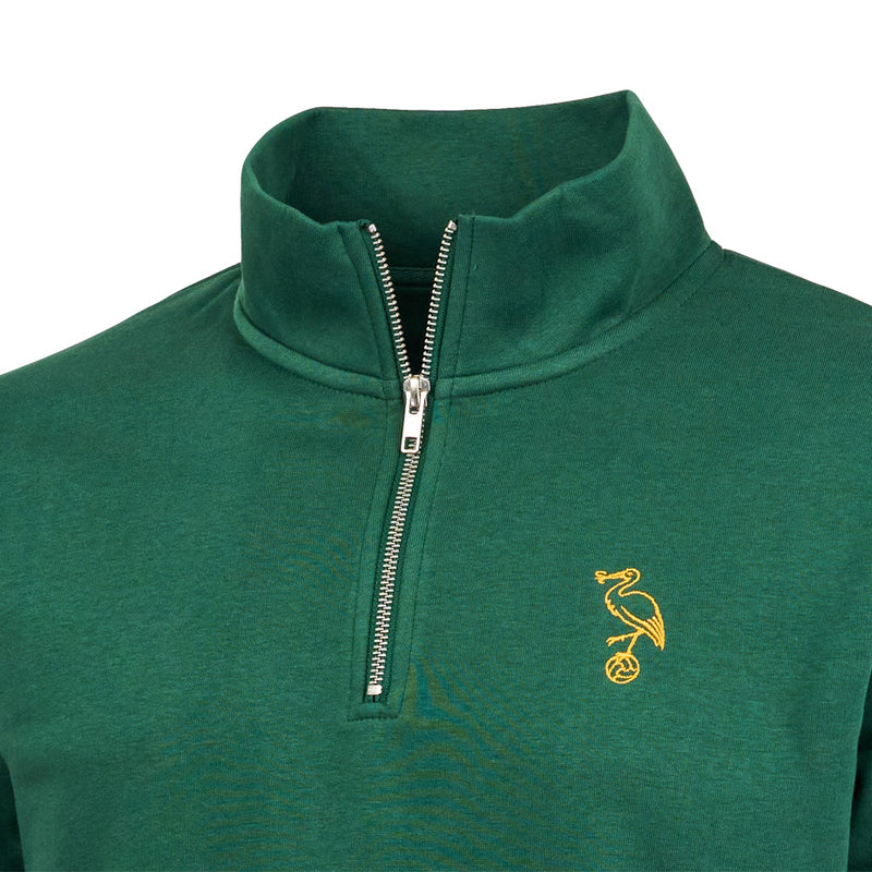 ADO Quarter Zip met Ooievaar (Groen)