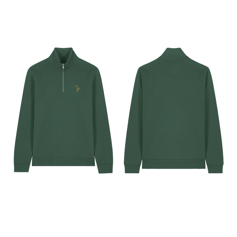 ADO Quarter Zip met Ooievaar (Groen)